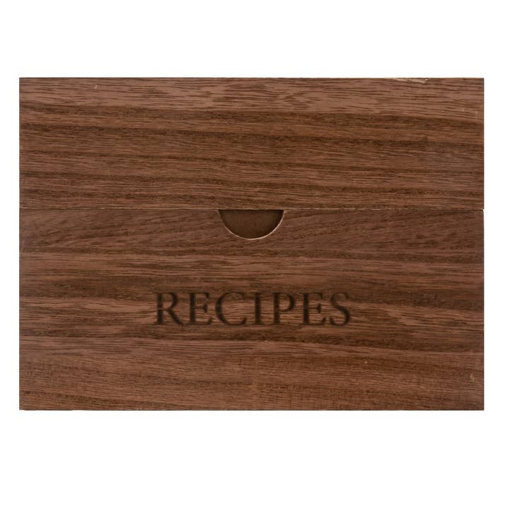 DesignStyles Home - Wholesale Recipe Box - Willow & Riley “Recipe” Wooden Recipe Holder Box for Cards3