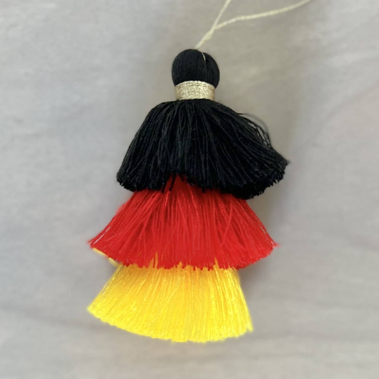 Palmy Pineapple - Wholesale Keychain - Women's - 3 Tiered Ombre Cotton Tassel with Gold Loop27