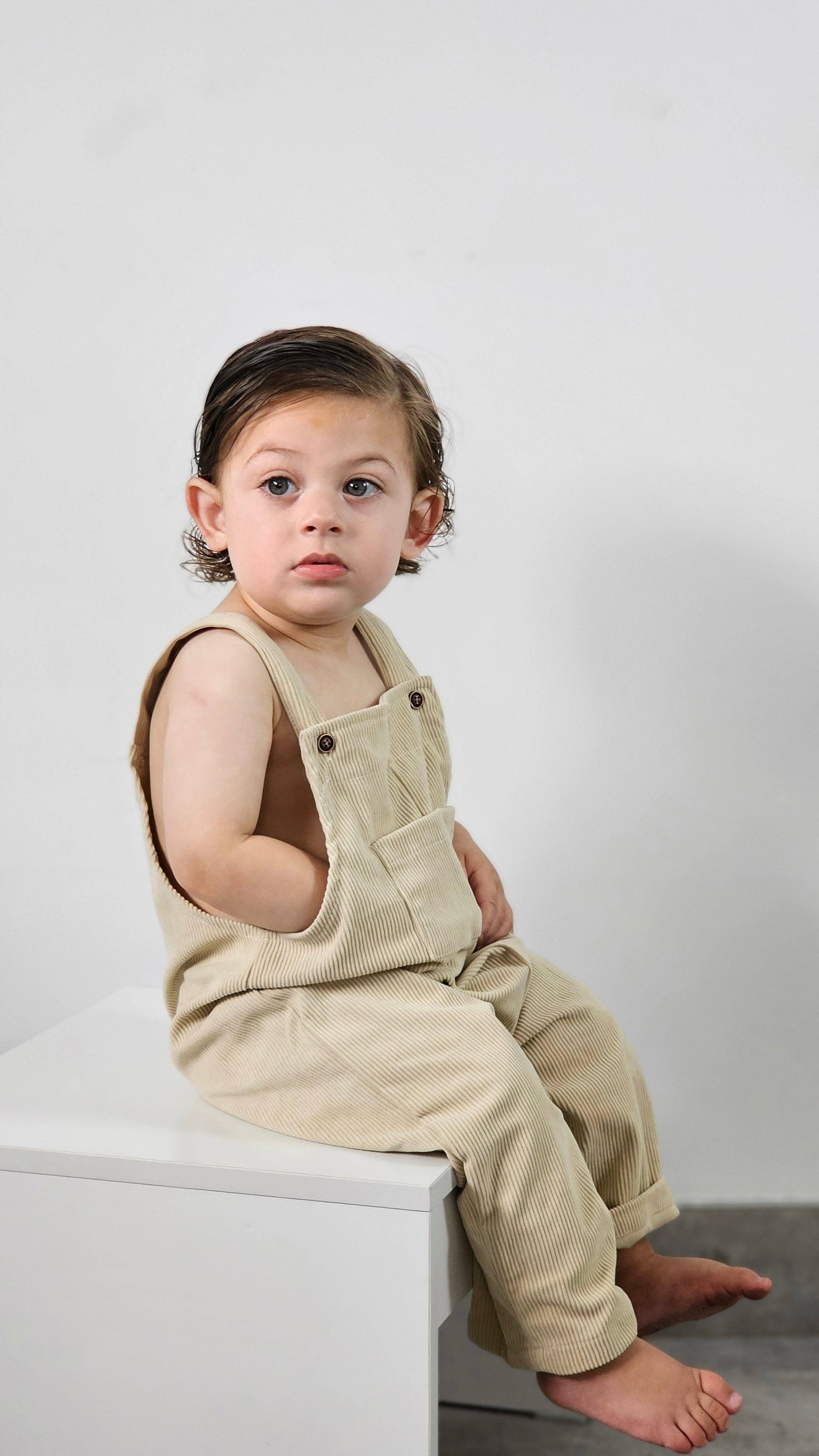 Next Generation clothing - Wholesale Overalls - Kids - Cord overalls - Oatmeal2