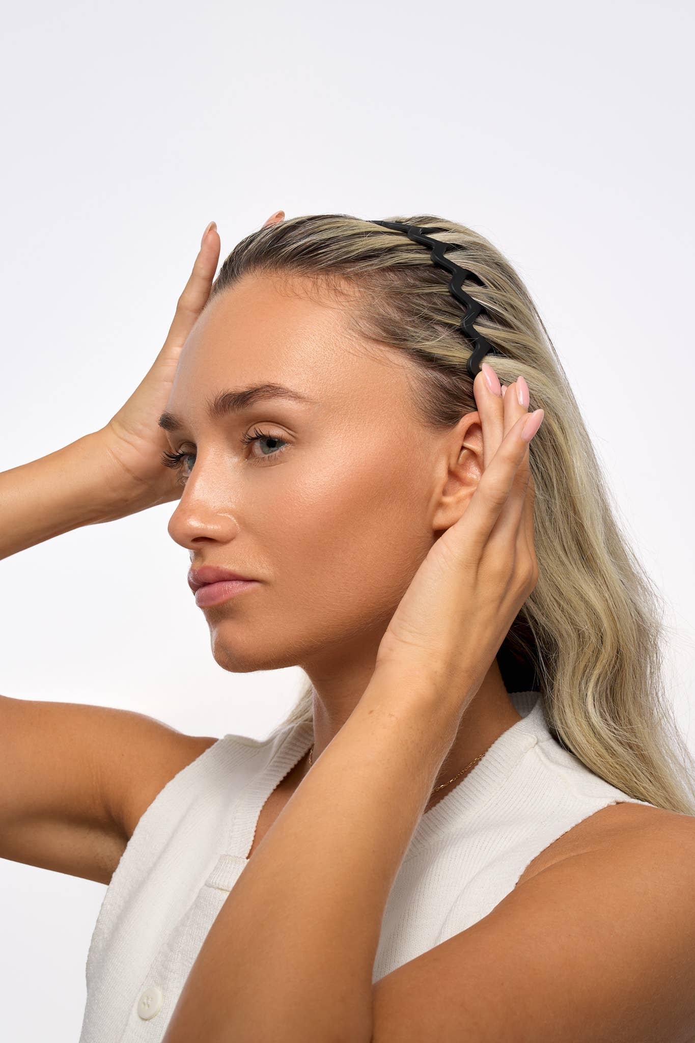 Soinvogue – wholesale Pannband - Dam – Brushworks Neutrala Zig Zag Hårband - 3-pack5