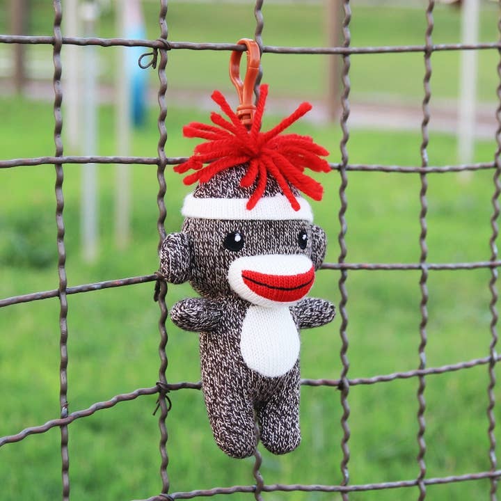 Plushland - Wholesale Keychain - Unisex - Sockiez Sock Monkey Keychain 5"2
