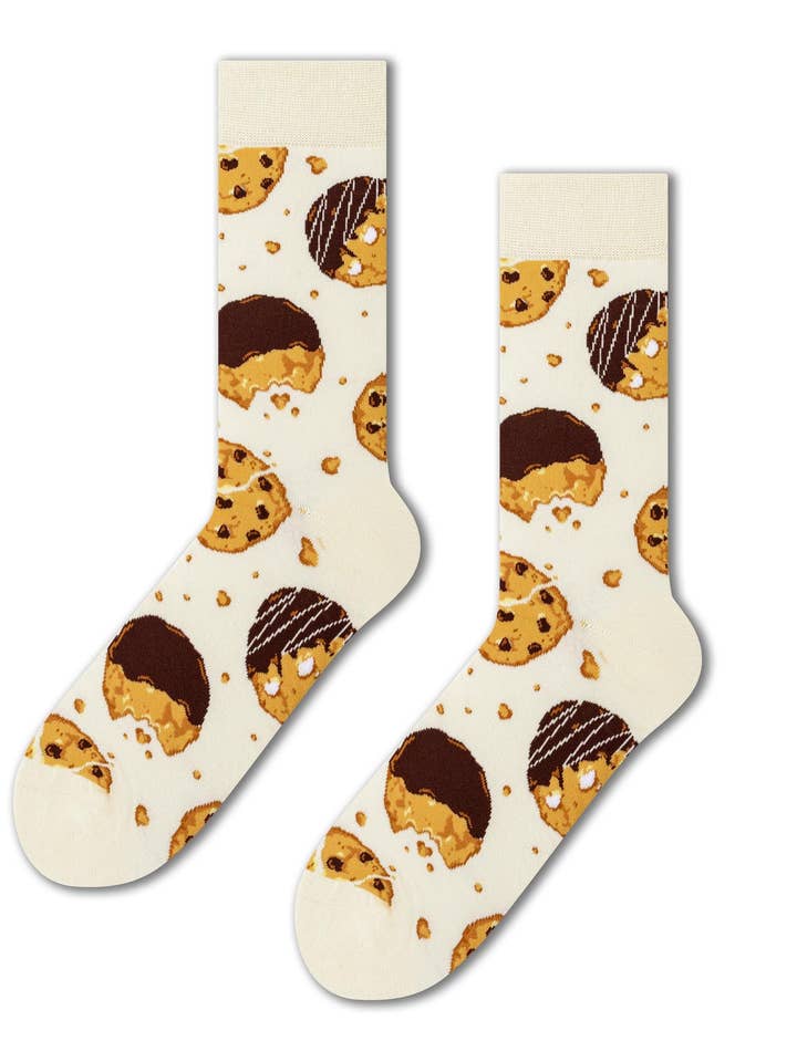 "Socks 'Cookies and Chocolate'" for wholesale by Marc JoJo