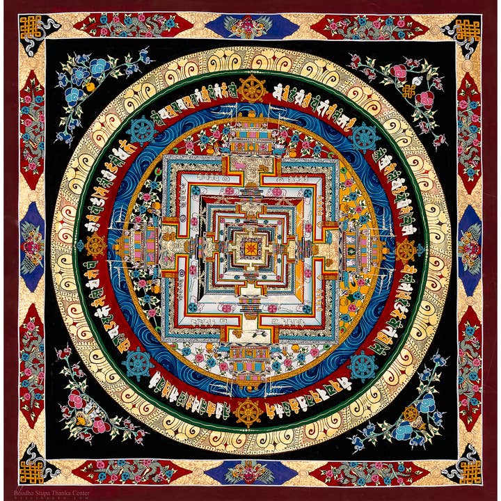 Cosmic Kalachakra Mandala Thangka – A Gateway to Liberation for wholesale by Boudha Stupa Thanka Centre