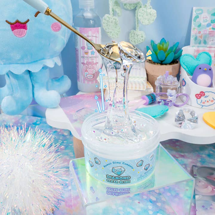 Kawaii Slime Company - Wholesale Putty/Slime - Kids - Diamond Clear Putty Slime (4pcs/case)