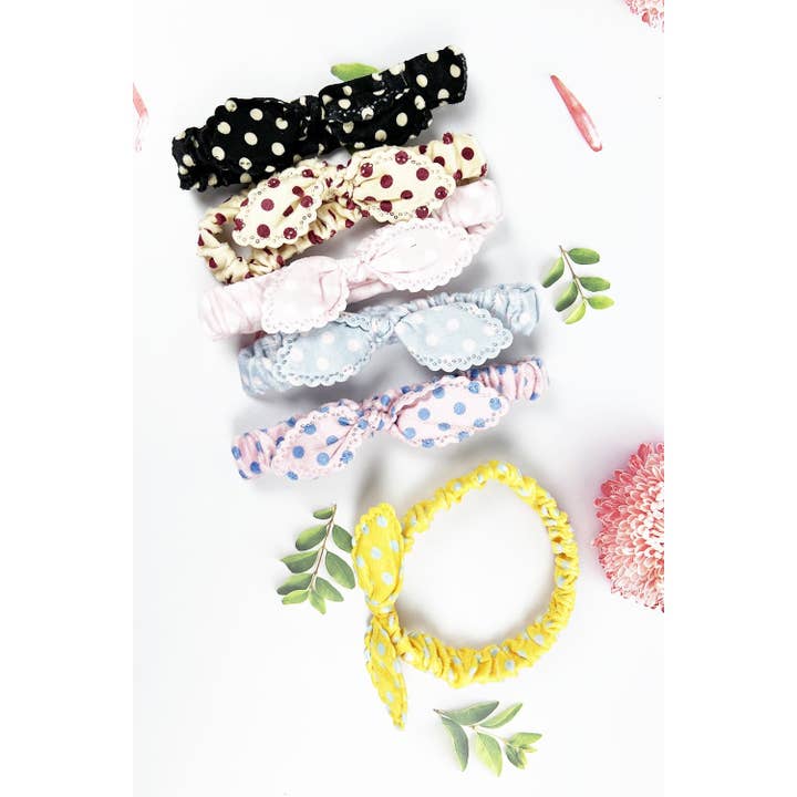 POLKA DOT PRINT BOW HEAD BAND
for wholesale by JHP Collection