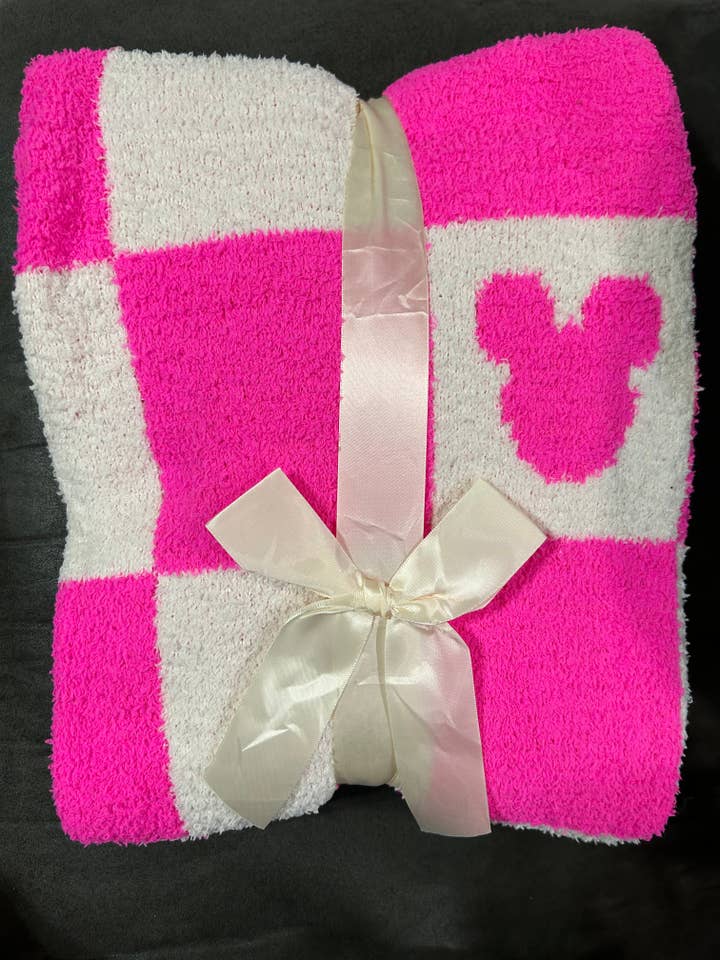 Mickey Inspired Checkered Blanket for wholesale by Golden Gal Creations Co