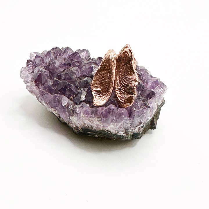 Outlaw Alchemy - Venta al por mayor Pendientes colgantes - Pendientes de cobre auténtico con forma de semilla de arce 1