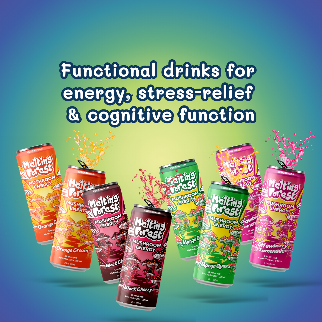 Melting Forest - Wholesale Sports/Energy Drink - Mushroom Energy Drink |  Variety Pack | Adaptogen 8