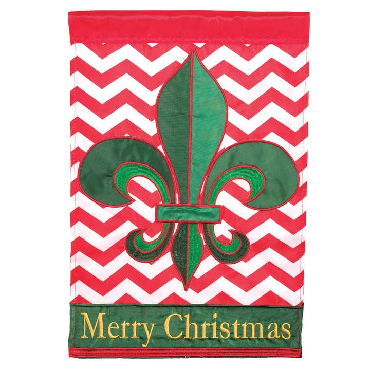 π² Chevron Merry Christmas Garden Flag for wholesale by Dicksons