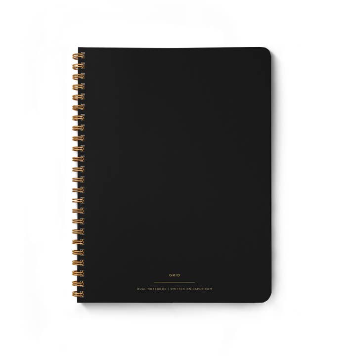 Dual Notebook Black for wholesale by Smitten on Paper
