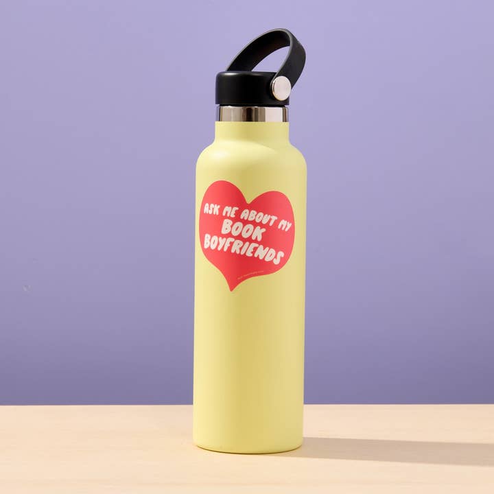 And Here We Are - Wholesale Sticker - Ask Me About My Book Boyfriends Vinyl Sticker - Made in USA - Reading - Book Lover - Cozy - Introvert- Stocking stuffer, Holiday, Gift Guide 1