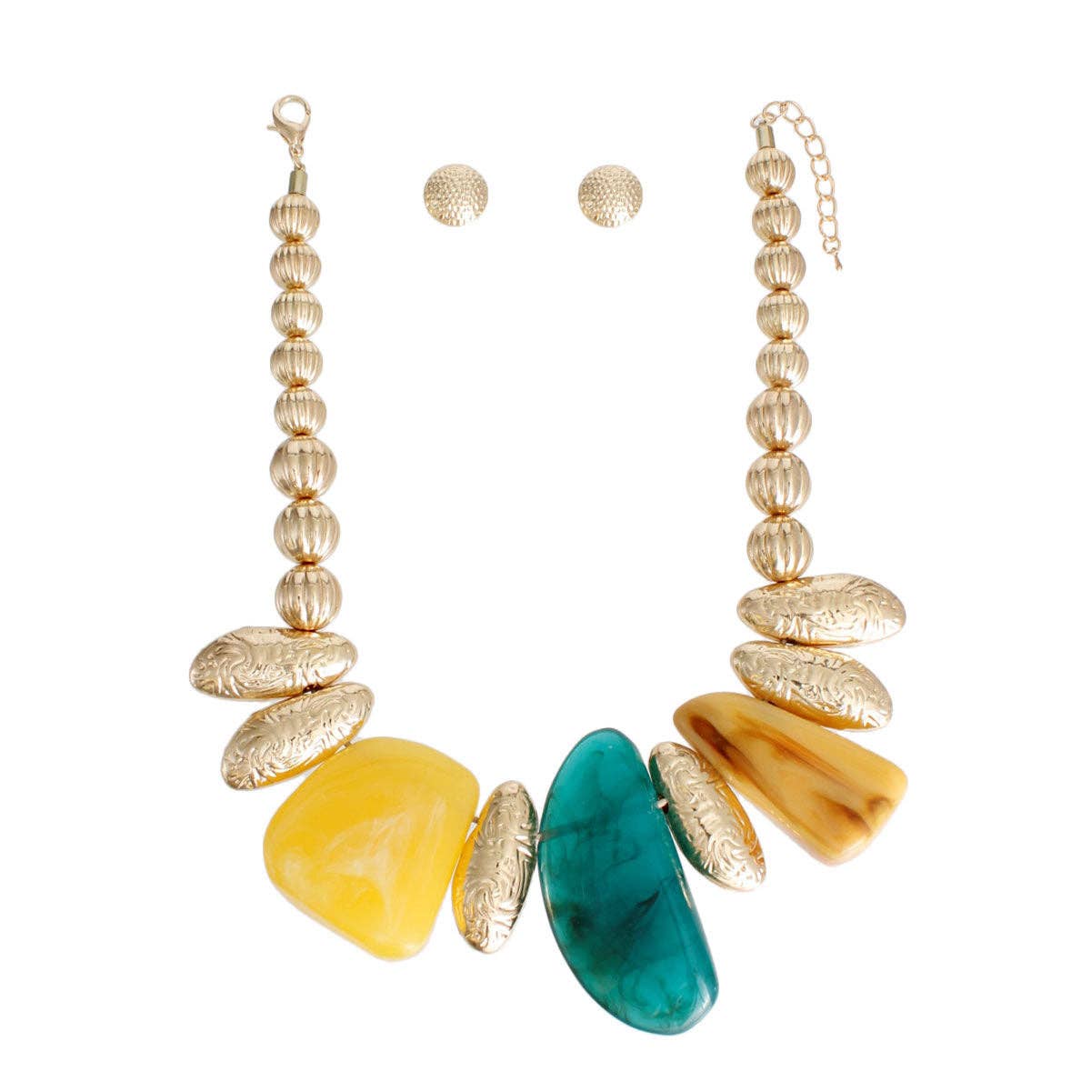 Multi Chunky Bead Bib Set for wholesale on Faire2