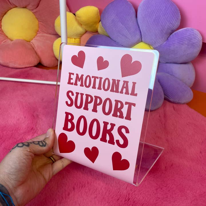 Buba Goods - Wholesale Bookend - Emotional support books acrylic bookend home decor