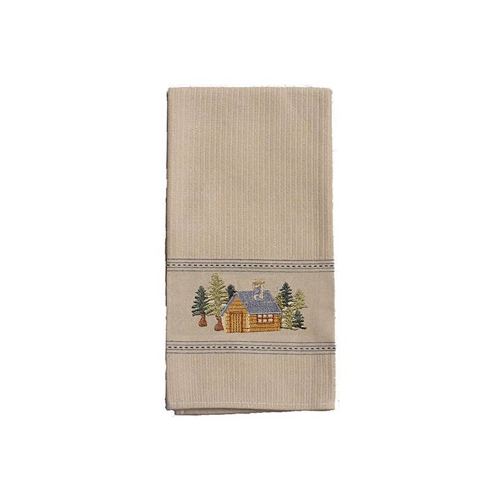 Cabin Premium Embroidered Kitchen Towels.Min 12. for wholesale by Taylor & Co. - The Taylor Collection