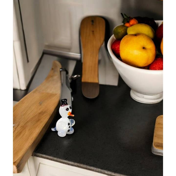 Glass by Iness - Wholesale Decorative Figurine - Snowman Figurine, Mini Glass Collectible, Handmade In Ukraine
3