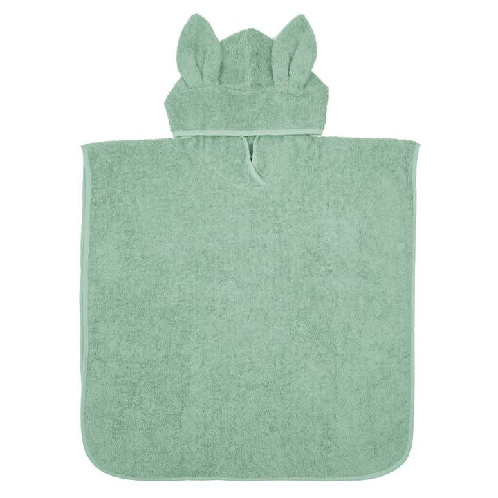Organic Bath Poncho Rabbit Cameo Green for wholesale by Summerville organic