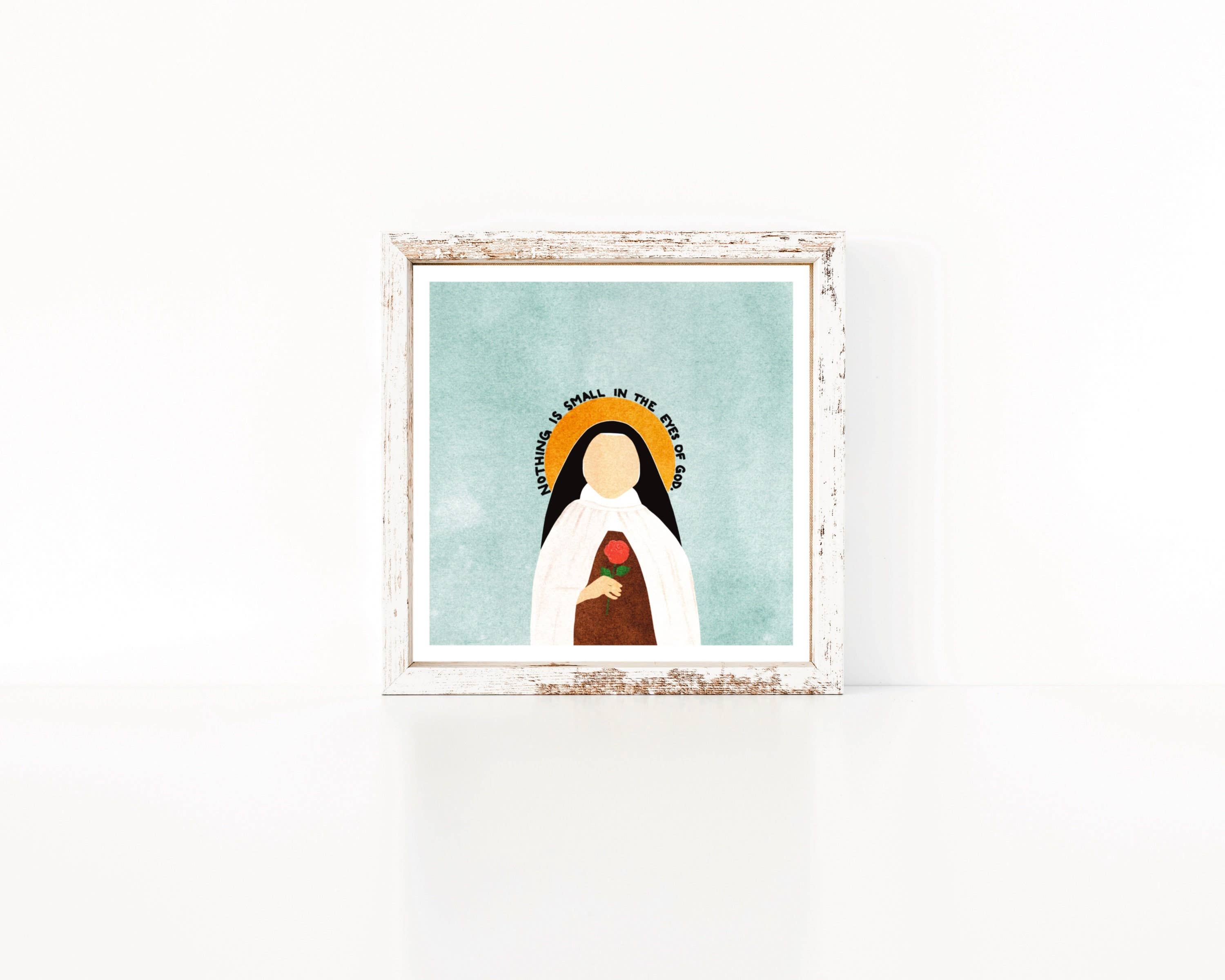 Small Things Print Co. - Wholesale Art Print - St. Therese of Lisieux Print, St. Therese of Lisieux Wall Ar3
