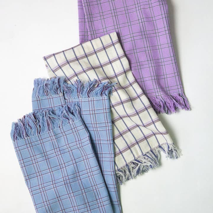 Archive NY - Vendita all'ingrosso Strofinacci - Chiapas - Telo da cucina a quadri, colore: Blu chiaro3