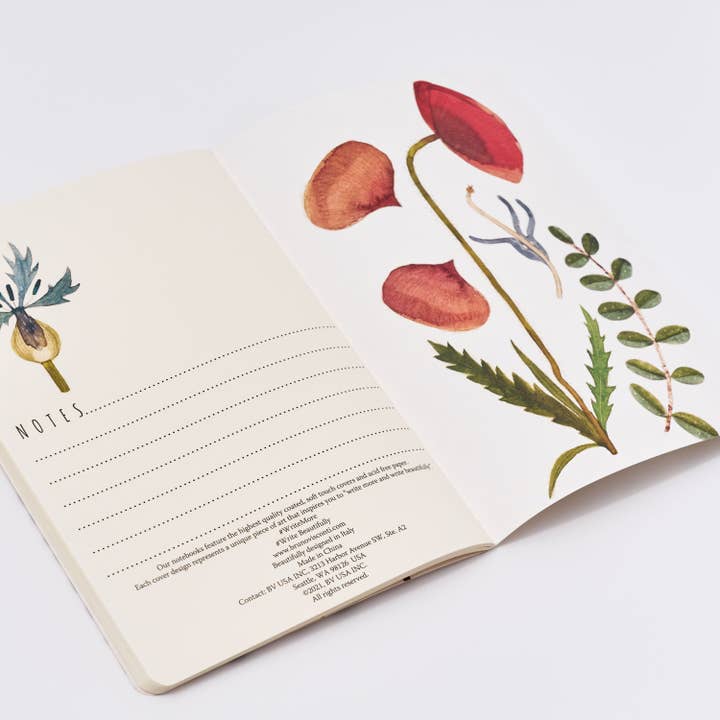BV by Bruno Visconti - Wholesale Notebook - Greens and Flowers Notebook