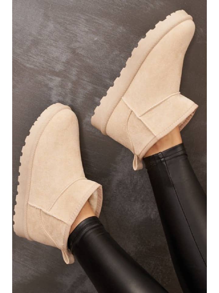 No Doubt Shoes - Wholesale Booties - Women's - ULTRA MINI LOW PLATFORM FAUX SUEDE ANKLE BOOTS22