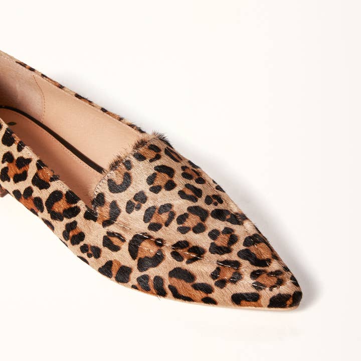 NY Poplar Pointed Flat - Leopard for engroshandel hos Millwoods Shoes