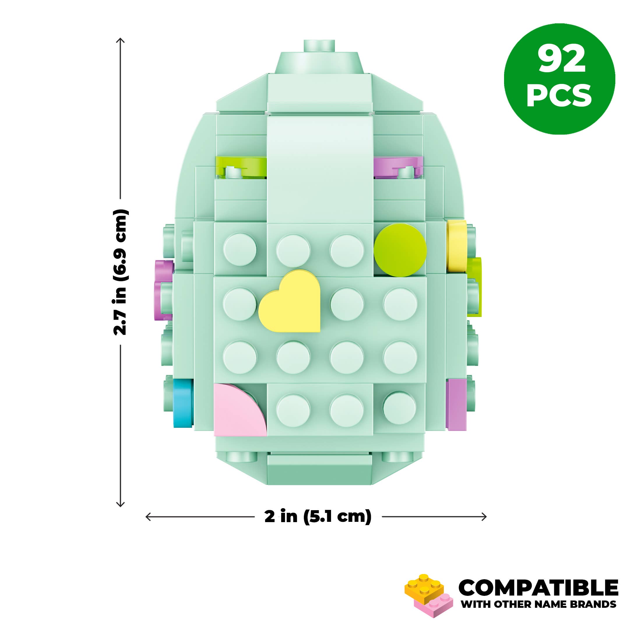 Brickcraft - Wholesale Building Set - Kids - Brickcraft Bricktanicals DIY Egg Building Set 92 pcs Easter6