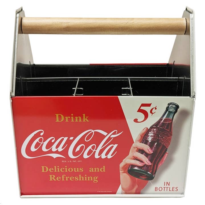 Tin Box Company - Wholesale Napkin Holder - 2025 Coke Napkin /Utensil Holder Tin