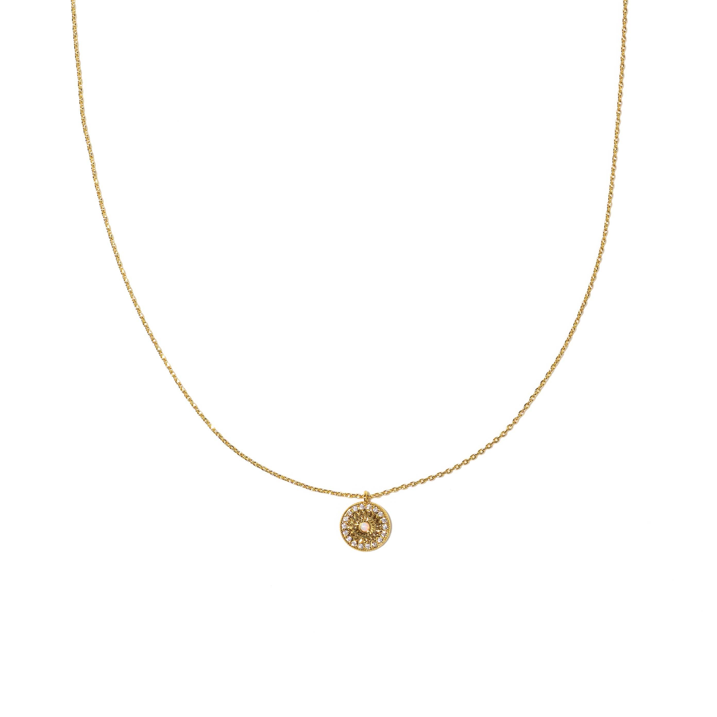 Brenda Grands Jewelry - Wholesale Pendant/Charm Necklace - 18K Gold Sun Opal Pendant Necklace2