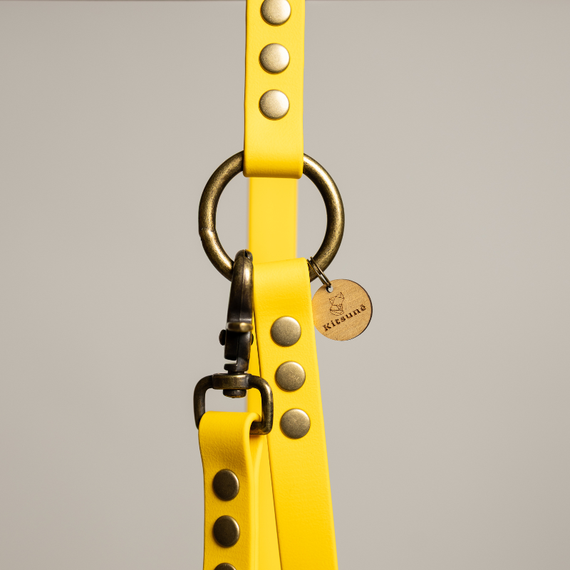 KITSUNE.DOG - Wholesale Pet Leash - Dog - Leave dog MULTIPOSITION biothane - LEMON3