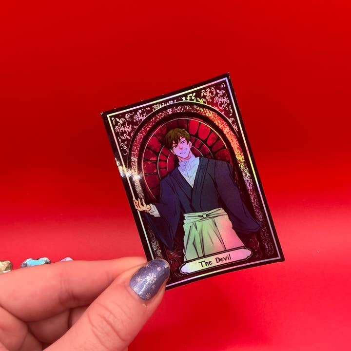 Tarot Naoya Zenin JJK Sticker Waterproof Holographic Vinyl for wholesale by Elegant Potato Anime