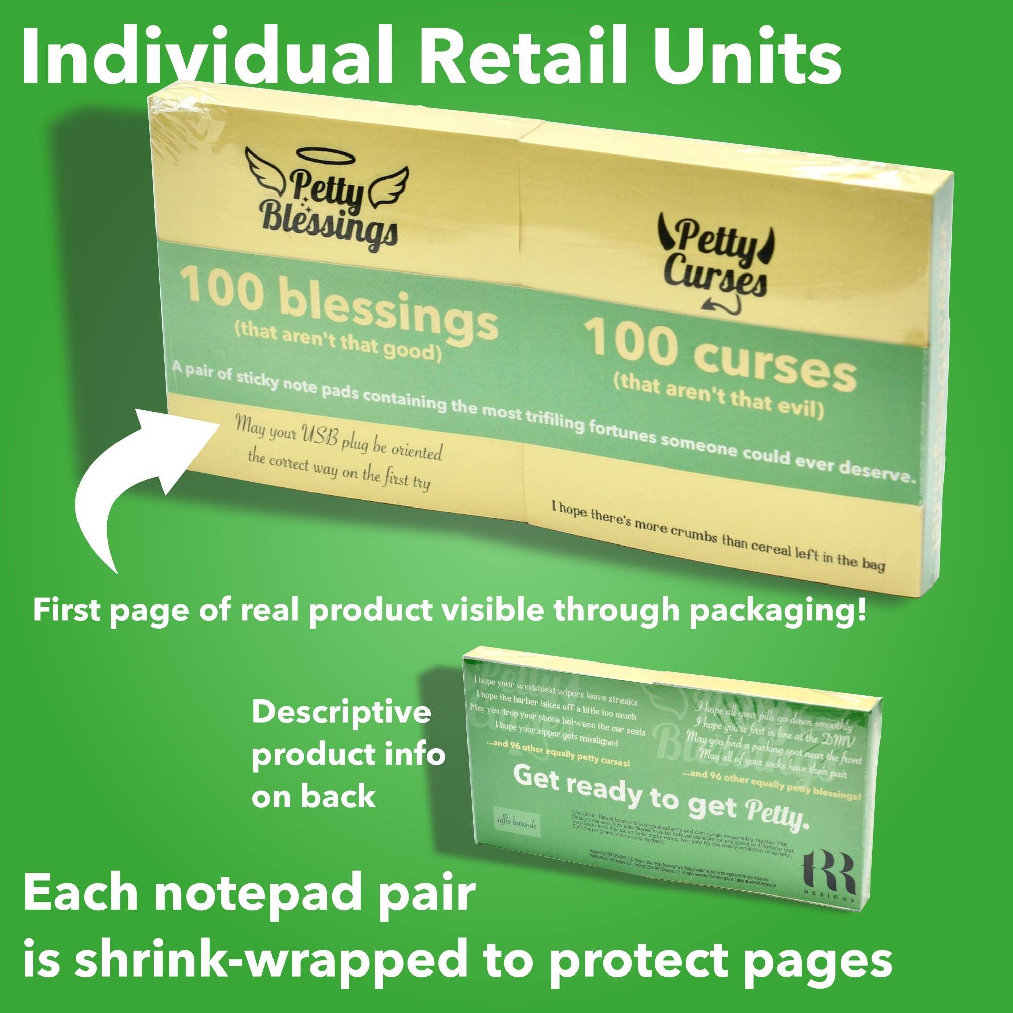 TRR Designs - Wholesale Sticky Notes - Funny Sticky Notes, Petty Blessings and Petty Curses6