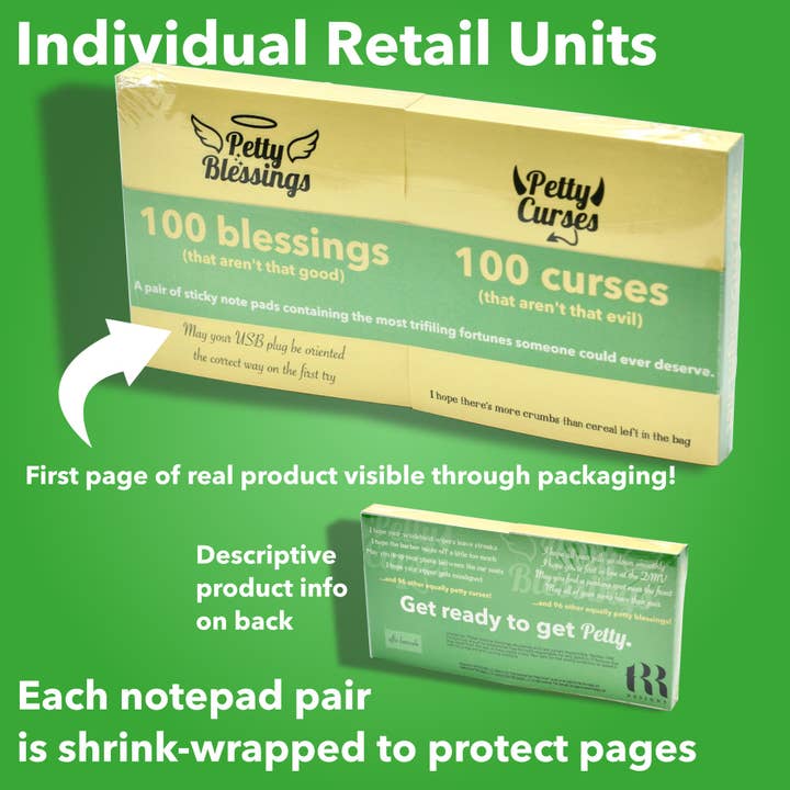 TRR Designs - Wholesale Sticky Notes - Funny Sticky Notes, Petty Blessings and Petty Curses6