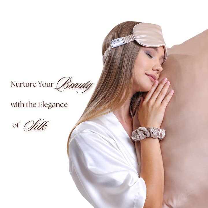 Vénera - Wholesale Bedding Pillowcase/Sham - 100% Organic Pure Silk Pillowcase - Rose Gold