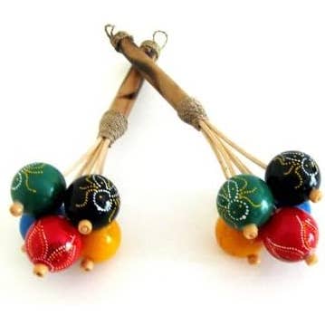 Maracas Pair Hand Painted Shaker Rattle - Pair for wholesale by OMA - Eclectic Home
