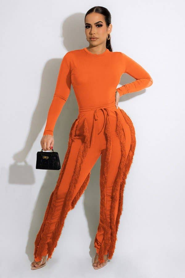 Aria Romance - Wholesale Top & Pant Set (NOT Loungewear) - Women's - Fringe Lace Two-Piece Romper5