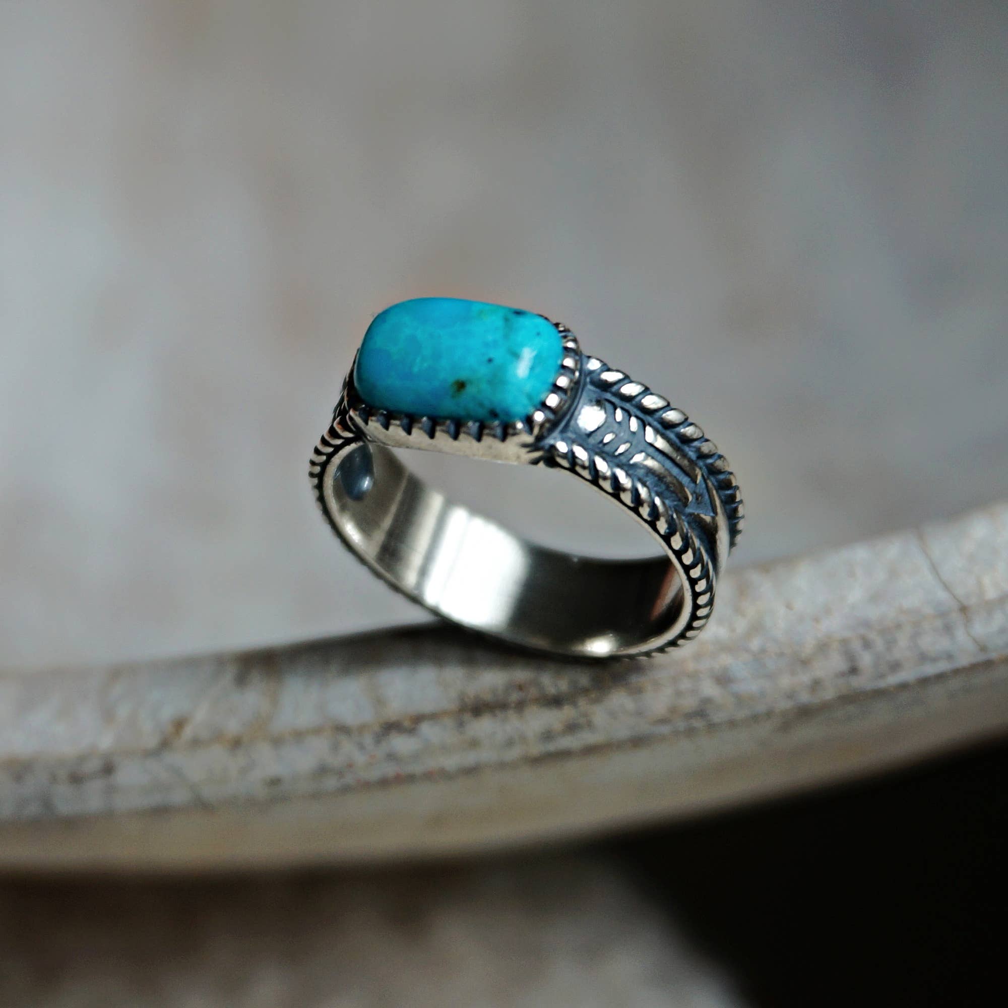 Sowell Jewelry - Wholesale Band/gestapelde ring - Abha turkooizen ring2