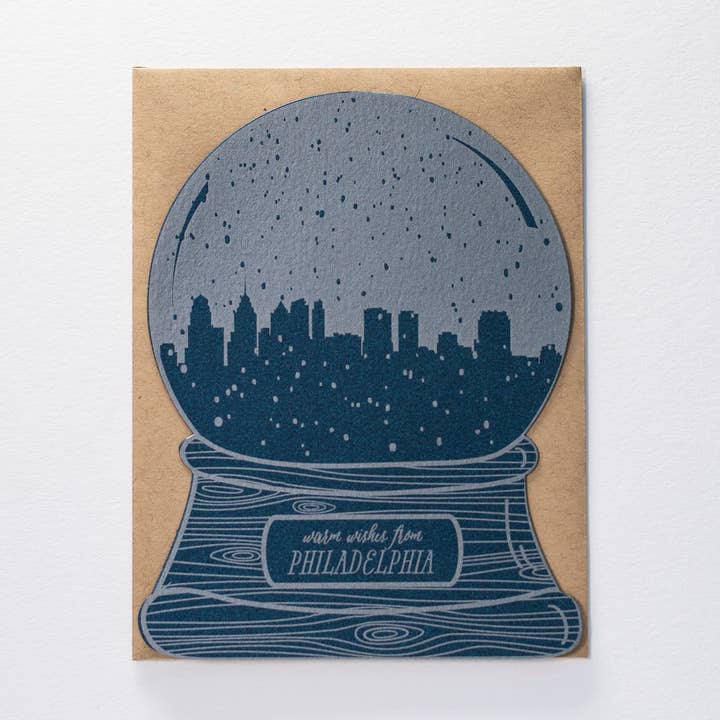 Philadelphia Snow Globe for wholesale by Pistachio Press