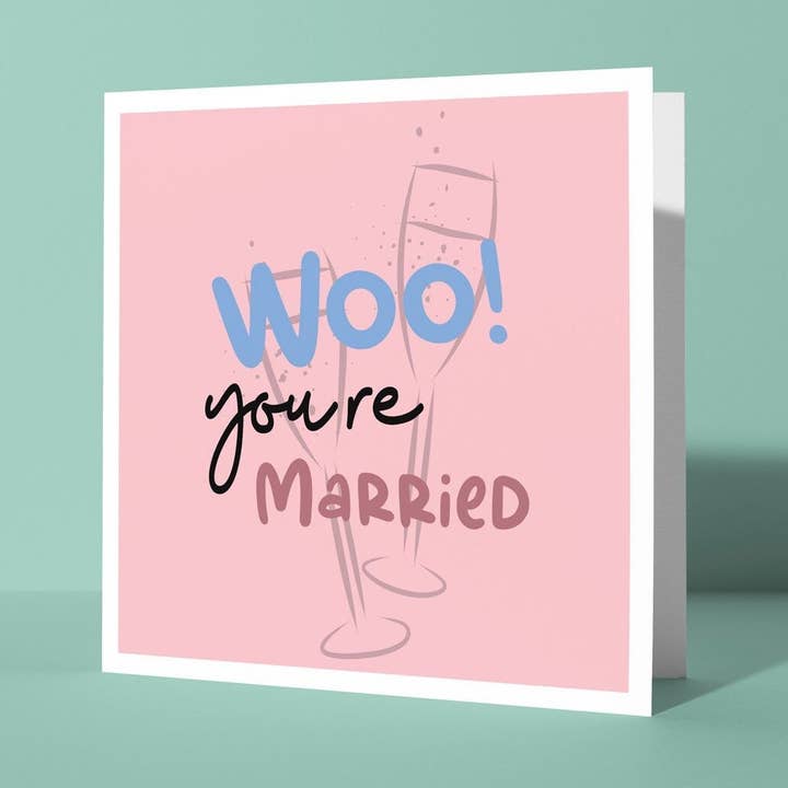 Woo! You're Married - Wedding Card for wholesale by Peacock Printing