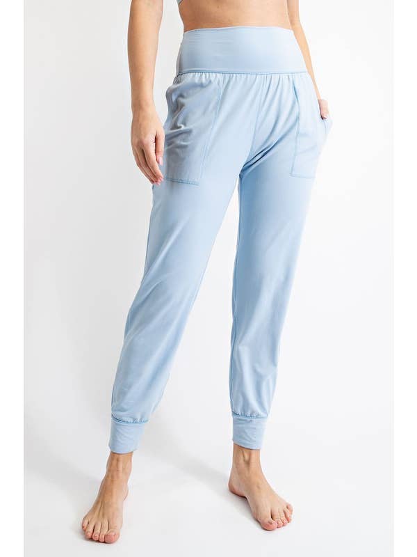 Sunday Morning - Wholesale Athletic Sweatpants/Joggers - Women's - P2165PL37-Plus Size Butter Soft Solid Jogger with Pockets1