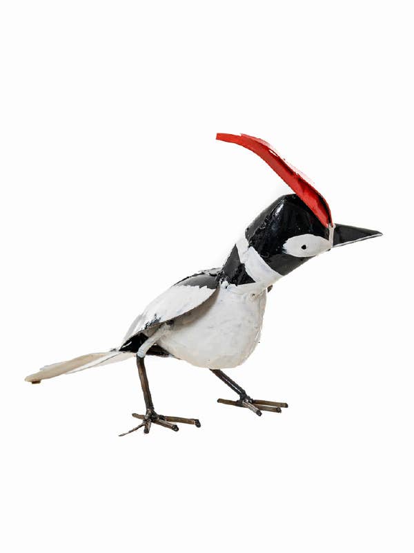 Duurzaam Metal Great Spotted Woodpecker Medium voor wholesale door Zimba-Arts
