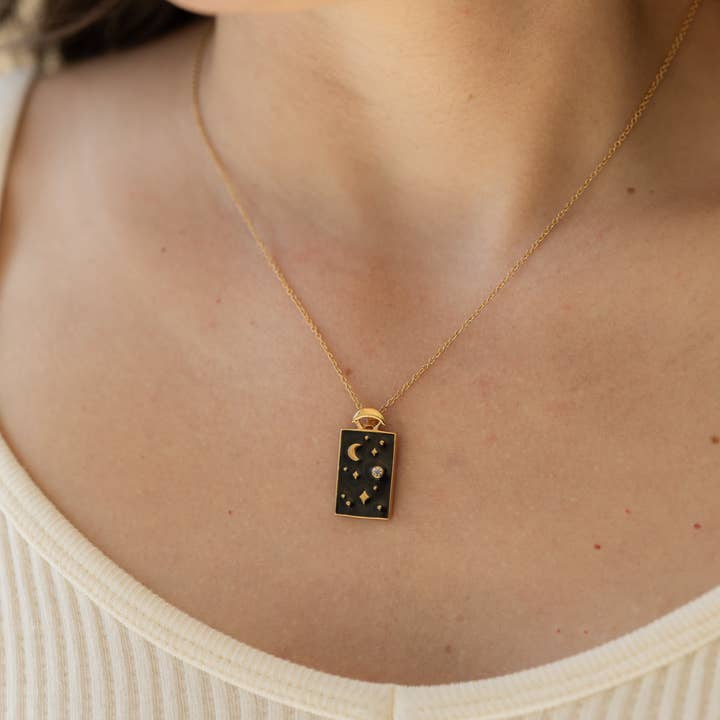 The Land of Salt - Vente Colliers à pendentif - Collier Big Sky Medallion en or5