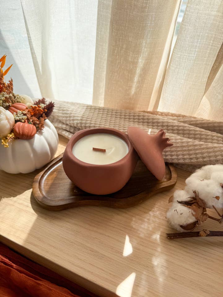Sojawachskerze - Granatapfel | 180g für den Großhandel von Mísis Handmade Home decor