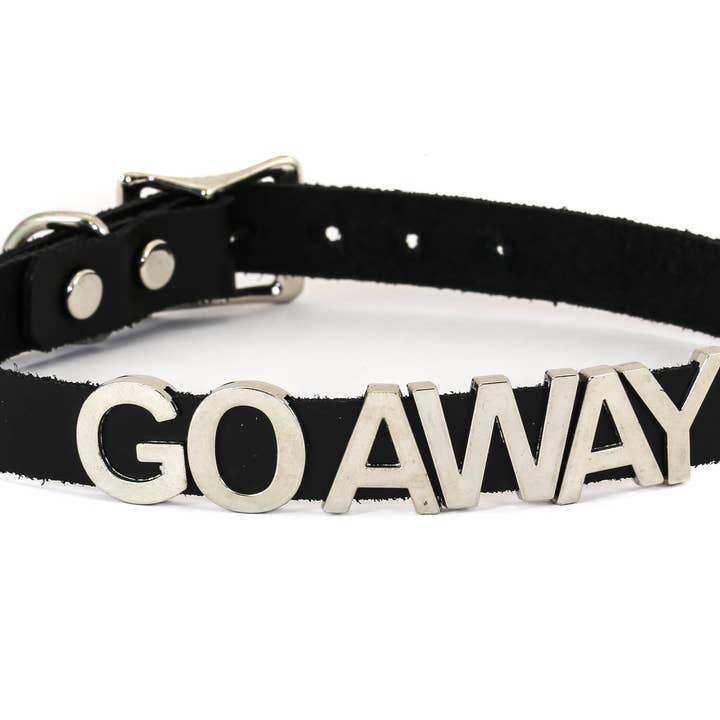 Funk Plus - Wholesale Choker/Collar - FC291 GENUINE LEATHER STAINLESS STEEL LETTER NAME FETISH CHOKER13