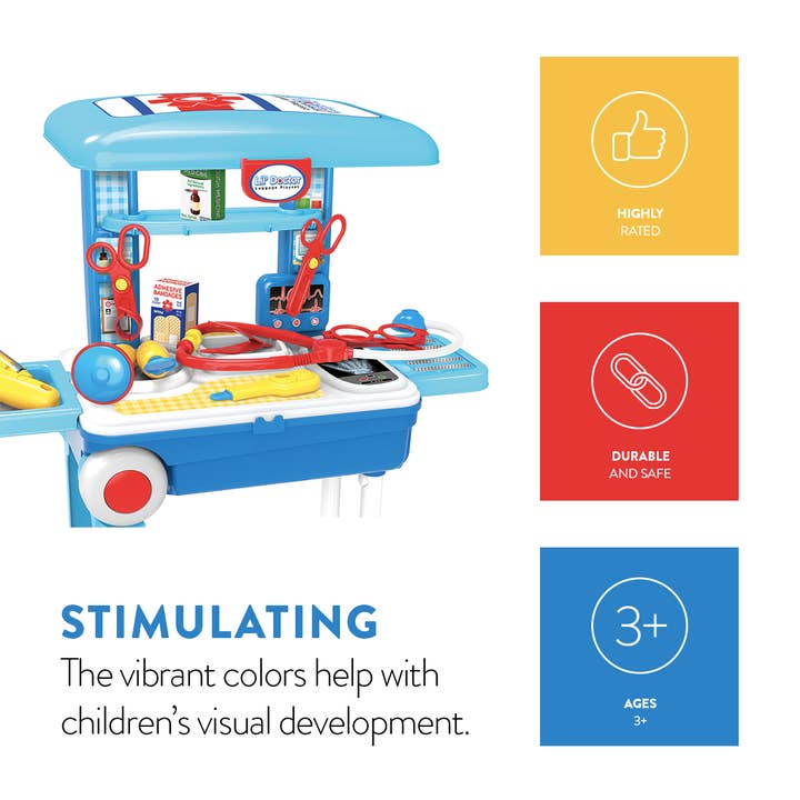 World Tech Toys - Wholesale Toy Set - Kids - 23 Piece Lil Doctor Mobile Suitcase Luggage Kids Playset2