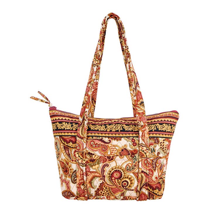 SALE Fall/Harvest Verona Orange Tote Bag 16.5" x 11.3" for wholesale by C&F Home