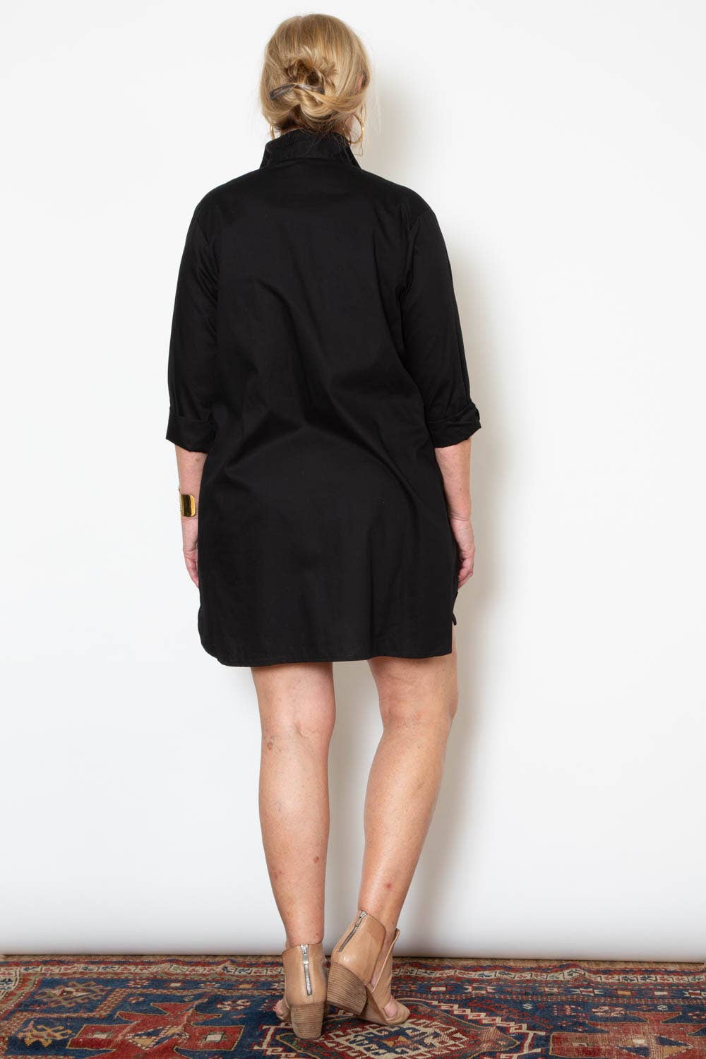 Black Poplin Stacey Dress for wholesale on Faire4