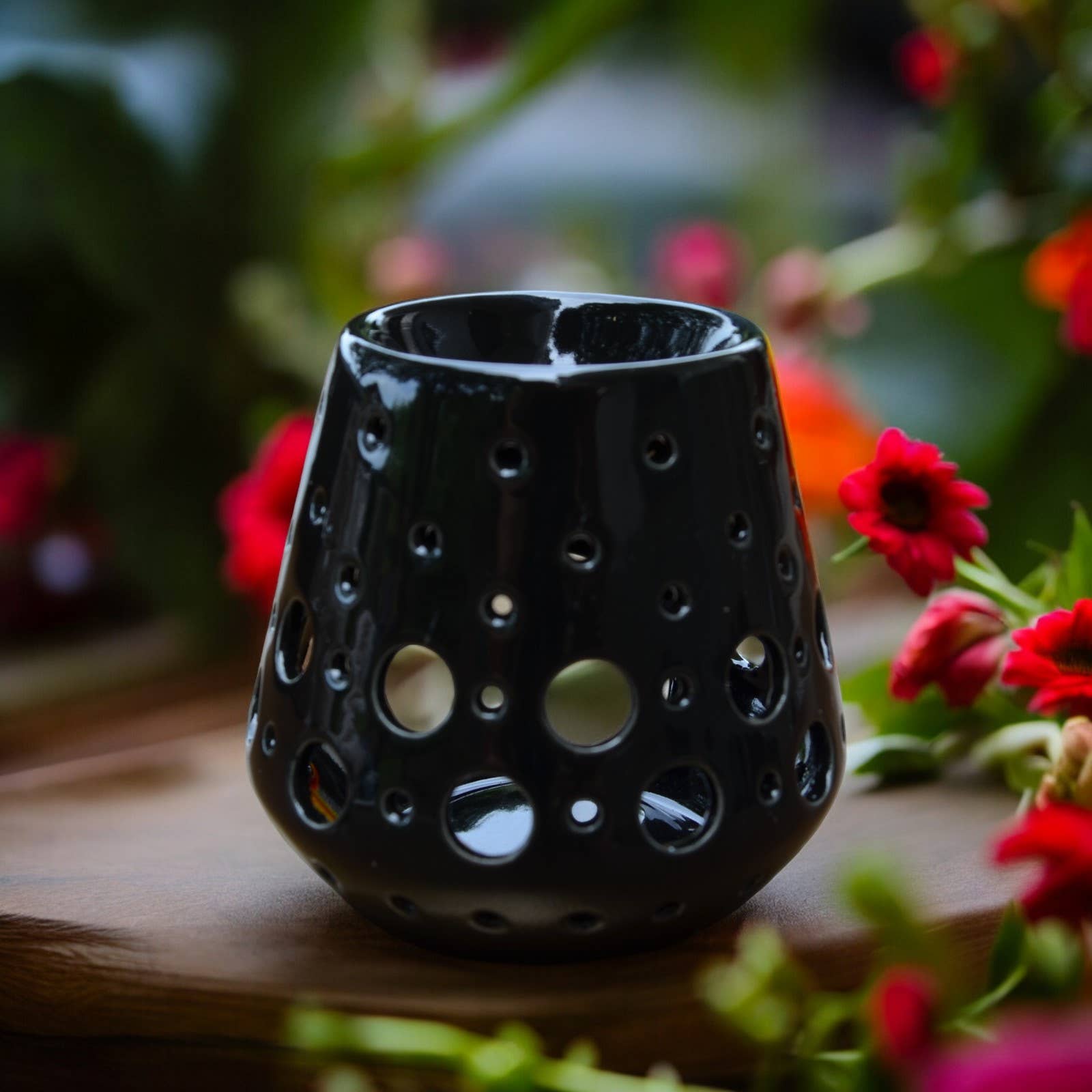 Zen'Arôme - Wholesale Oil Warmer - Ceramic Oil and Scented Melts Burner - Black Loob