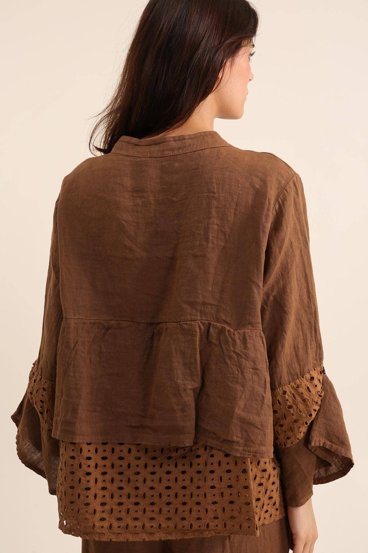 LÉA & LUC – Großhandel Hemd mit Button-down-Kragen – Damen – Hemd aus 100% Leinen REF. 1198619