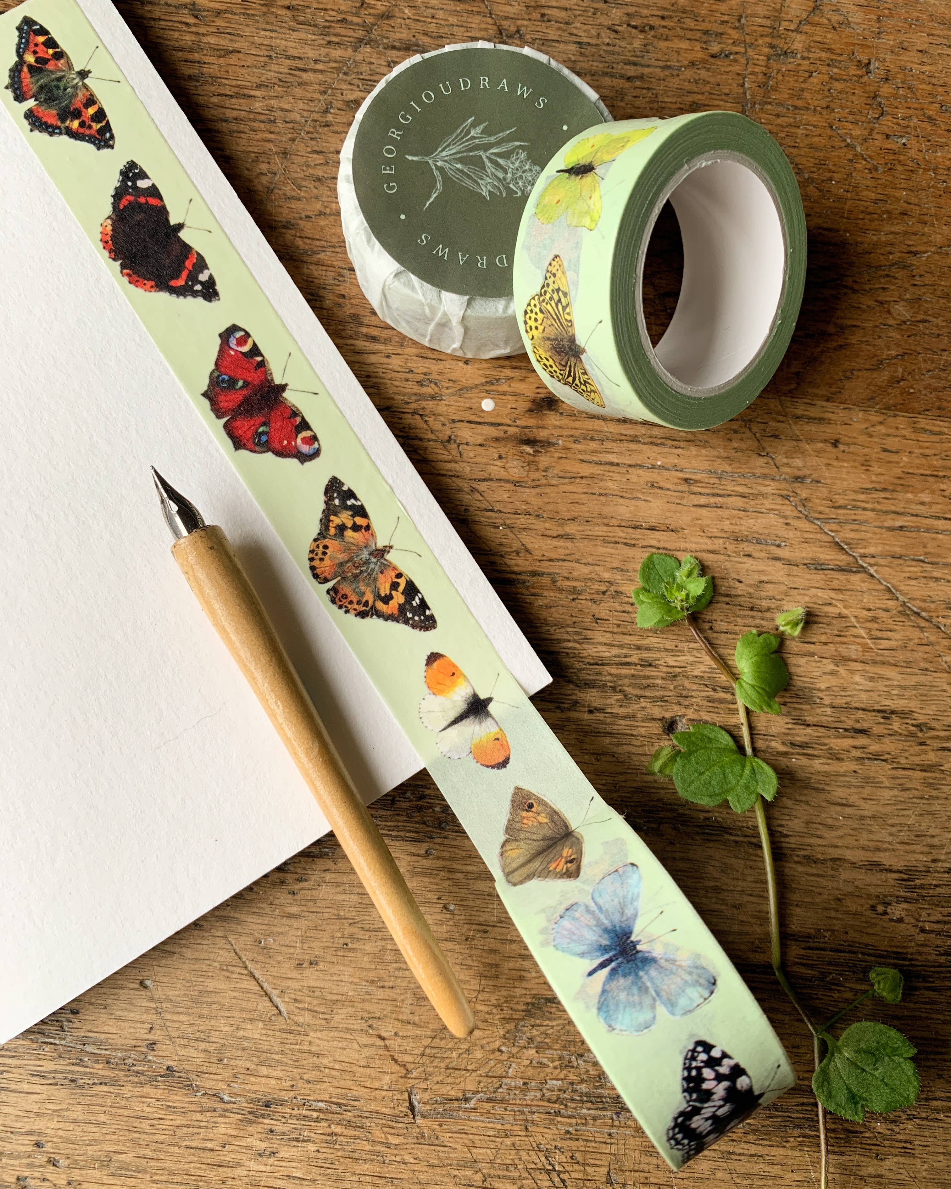 Georgiou Draws – wholesale Washi tape – British Butterflies Washi Tape | Insect Entomology Butterfly1