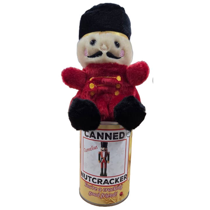 Canned Gifts - Wholesale Ornament - Cornelius the Canned Nutcracker - Christmas Plush in a Can3